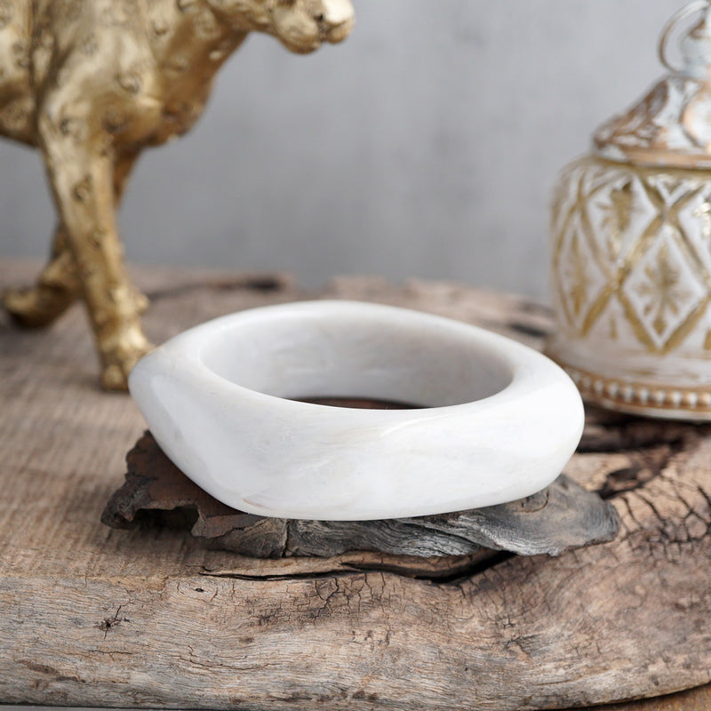 Earth Edge – Square Resin Chunky Statement Bangle