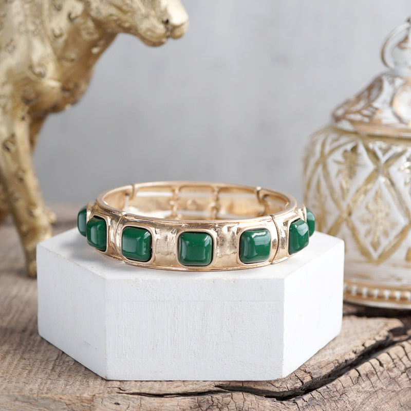 Eternal Glow – Eternity Stretchy Bangle with Cabochons or Pearls