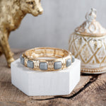 Eternal Glow – Eternity Stretchy Bangle with Cabochons or Pearls