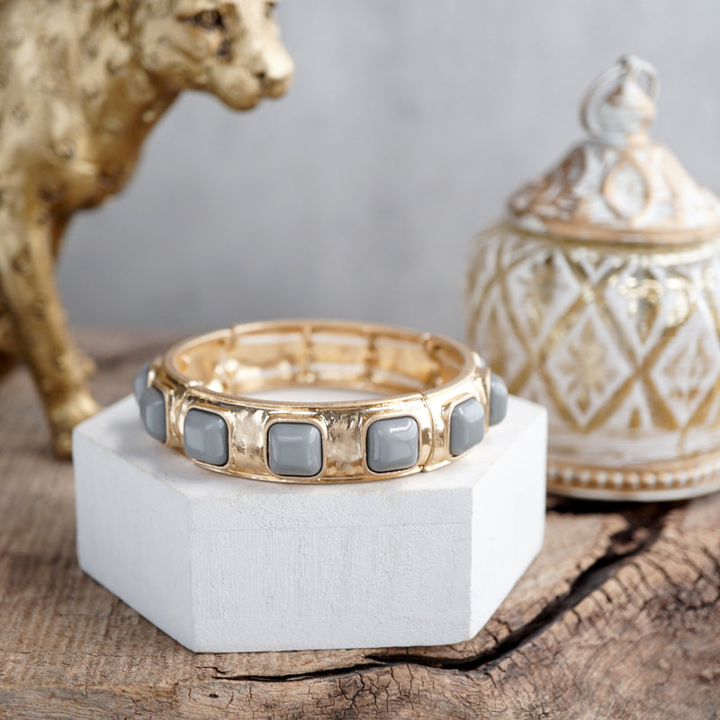 Eternal Glow – Eternity Stretchy Bangle with Cabochons or Pearls