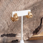 Contemporary Huggie Hoop Earrings – Gold Tone