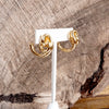 Contemporary Huggie Hoop Earrings – Gold Tone
