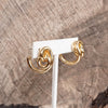 Contemporary Huggie Hoop Earrings – Gold Tone