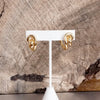 Contemporary Huggie Hoop Earrings – Gold Tone