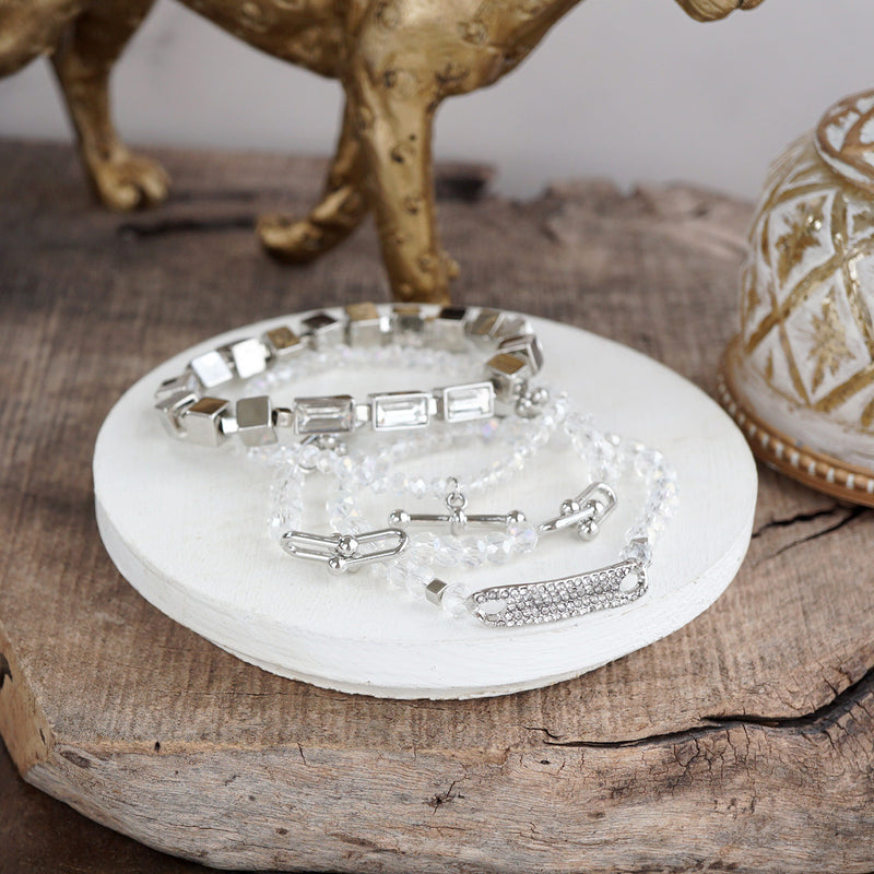 Aurora Gleam – Layered Luxe Bracelet Set