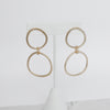 Golden Boho 2 Hoop Statement Earrings