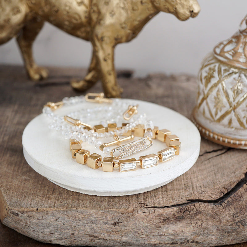 Aurora Gleam – Layered Luxe Bracelet Set