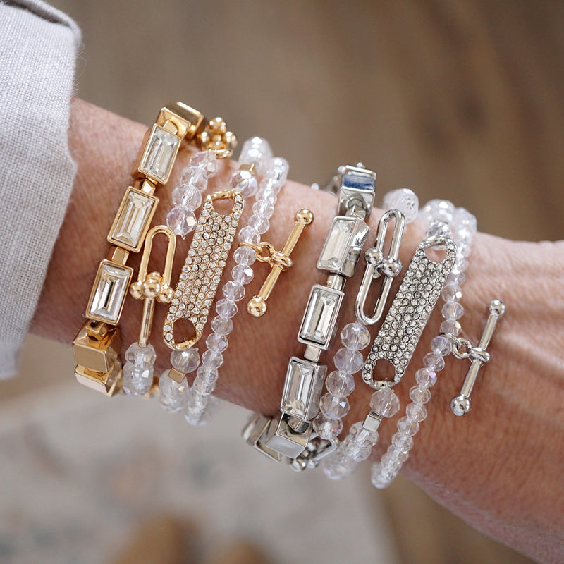 Aurora Gleam – Layered Luxe Bracelet Set