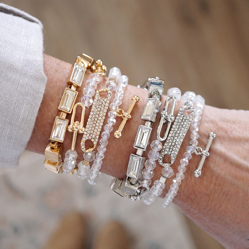 Aurora Gleam – Layered Luxe Bracelet Set