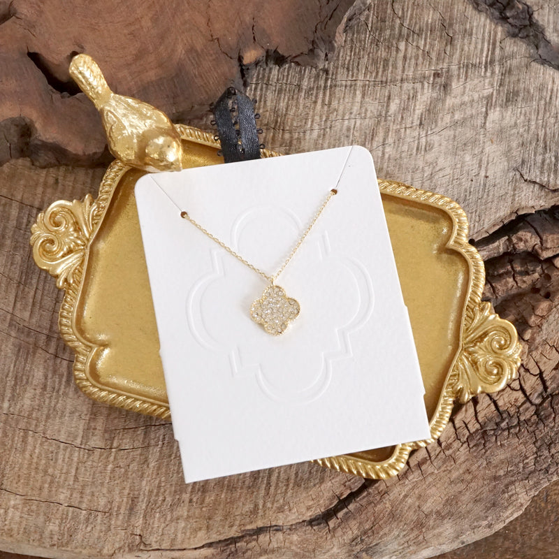 Short Dainty Clover Elegant Gift Necklace