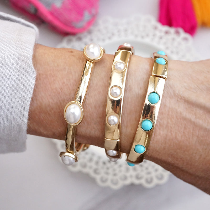 Golden Loop – Turquoise Eternity Stretch Bangle