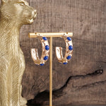 Jeweled Bubble Hoop Earrings – Colorful Acrylic Cabochons