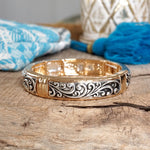 Timeless Filigree Stretch Bangles – Silver or Two-Tone