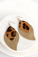 Animal Print Leather Earrings