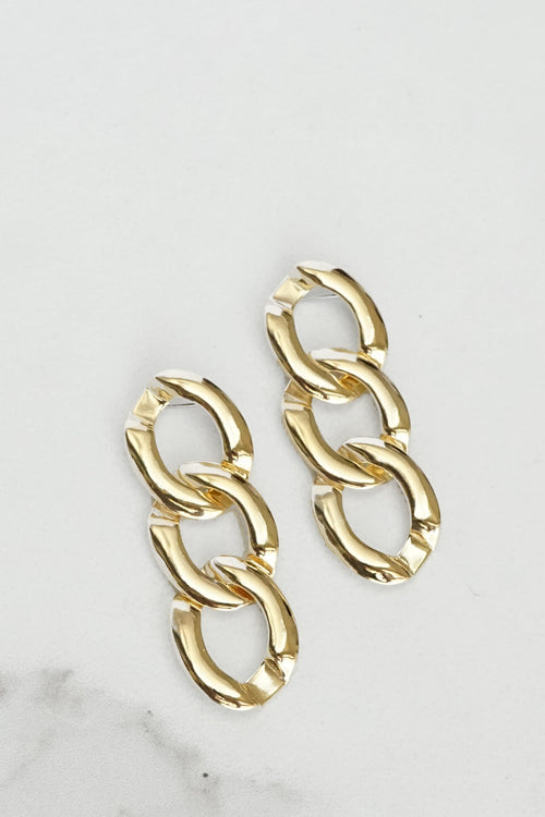 Chunky Chain Gold Earrings