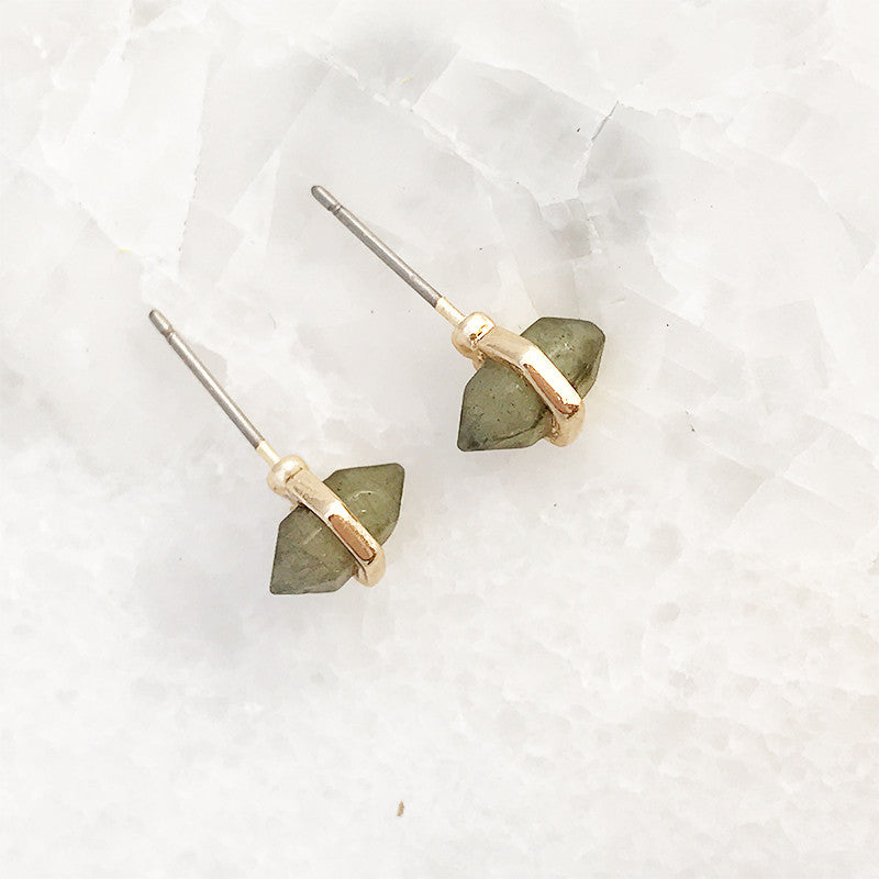 Tiny Semi Precious Stud Earrings